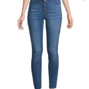 Madewell 9" Mid-Rise Skinny Crop Button Fly Jeans - Dewey Wash - Size 26